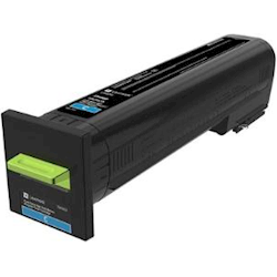 Lexmark CS820 Cyan Extra High Yield Return Program Toner Cart 22K