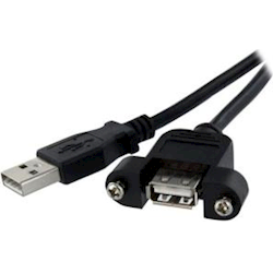 StarTech 1ft Panel Mount USB Cable A to A F/M
