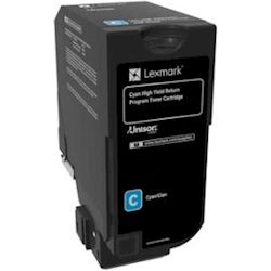 Lexmark CX725 Cyan High Yield Return Program Toner Cartridge 16K