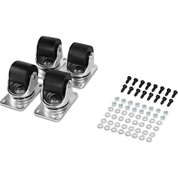 CyberPower CRA60002 2 Caster Kit 4 Per Pack with 4x Leveling feet and 2X L-Shape Plates