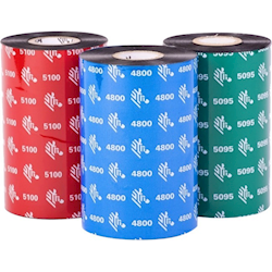 Zebra Resin Ribbon 60MMX300M (2.36INX984FT) 4800 Standard 25mm (1IN) Core