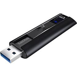 SanDisk Extreme Pro USB 3.1 Solid State Flash Drive CZ880 128GB USB3.0 Black Sophisticated durable Aluminum Metal Casing Lifetime Limited