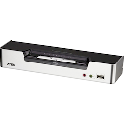 Aten 2-Port USB 2.0 DVI Dual View KVMP SWITCH. Support HDCP Video DynaSync Dual Link Audio Mouse emulation Keyboard emulation
