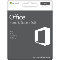 Microsoft Office Mac Home and Student 2016 English Electronic License (ESD)