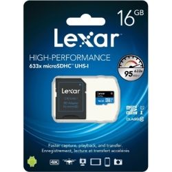 Lexar High Performance 633x 16GB microSDHC microSDXC UHS-I Card up to 95MB/s