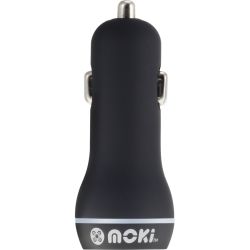 Moki Dual USB Car Charger Blk