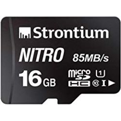 Strontium Nitro 16GB micro SD with Adapter 85MB/s U1 Class
