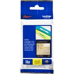 Brother TZE-PR234 Premium Tape Gold on Premium Glitter White 12mm X 4M