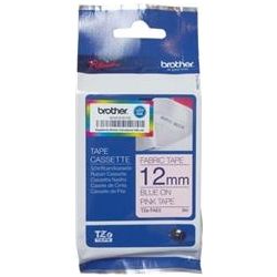 Brother 12mm Blue on Pink Fabric TZ Tape (SAME AS TZFAE3 BUT with New Package)