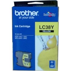 Brother LC38Y Yellow Ink Cartridge (0.26K) GENUINE