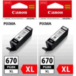 Canon PGI670XL Blk Ink Twin Pk