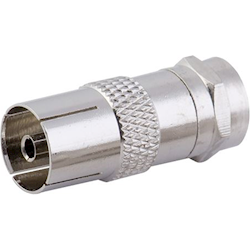 4Cabling TV Antenna Cable Adapter F Type Male to PAL Female Adapter/Straight