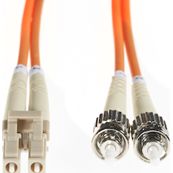4Cabling 1m LC-ST OM1 Multimode Fibre Optic Cable Orange