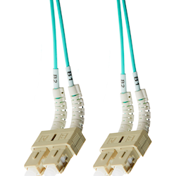 4Cabling 1.5m SC-SC Flexi Boot OM4 Multimode Fibre Optic Duplex Patch Leads