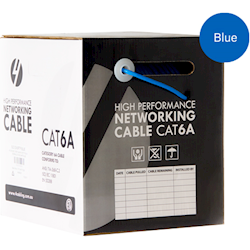 4Cabling Cat6a S/FTP Cable Roll 305m w/ PVC Jacket on Reel Blue
