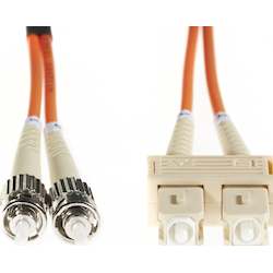 4Cabling 15m SC-ST OM1 Multimode Fibre Optic Cable Orange