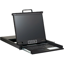 4Cabling Rackmount 16-Port KVM Switch USB-PS/2 with 19 inch LCD KVM Cable Included