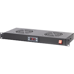 4Cabling 1RU Digital Temperature Unit with 2 Way Cooling Fans