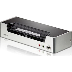 Aten 2-Port USB HDMI KVMP Switch with Dolby Audio and USB 2.0 Hub Cables Included