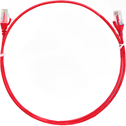 4Cabling 0.75m Cat6 RJ45 RJ45 Ultra Thin LSZH Network Cables Red