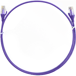 4Cabling 0.75m Cat6 RJ45 RJ45 Ultra Thin LSZH Network Cables : Purple