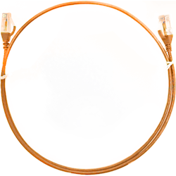 4Cabling 2.5m Cat6 RJ45 RJ45 Ultra Thin LSZH Network Cables : Orange