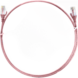 4Cabling 2.5m Cat6 RJ45 RJ45 Ultra Thin LSZH Network Cables Pink