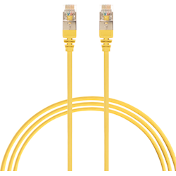 4Cabling 1m Cat6a RJ45 S/FTP Thin LSZH 30 AWG Network Cable Yellow