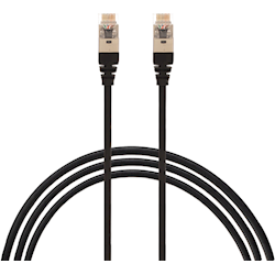 4Cabling 1.5m Cat6a RJ45 S/FTP Thin LSZH 30 AWG Network Cable Black
