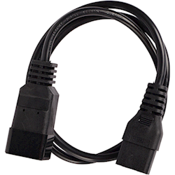 4Cabling IEC C19 to C20 Power Cable 15A Black 5M