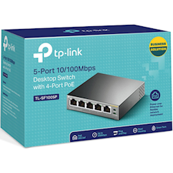 TP-Link TL-SF1005P 5-Port 10/100Mbps Desktop Switch with 4-Port PoE