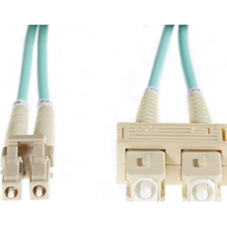 4Cabling 2m LC-SC OM4 Multimode Fibre Optic Duplex Patch Lead: Aqua