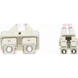 4Cabling 2m LC-SC OM1 Multimode Fibre Optic Cable: Salmon Pink 2mm