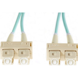 4Cabling 0.5m SC-SC OM4 Multimode Fibre Optic Cable: Aqua