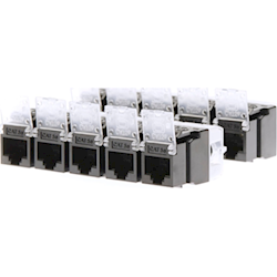 4Cabling Cat5e RJ45 Keystone Jack. 10 pack. Black