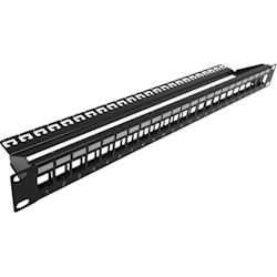 4Cabling 1RU 24 Port FTP Patch Panel Unloaded