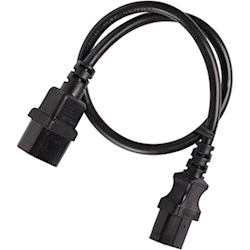 4Cabling 0.75m IEC C13 to C14 Extension Cord M-F: Black
