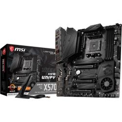 MSI MEG X570 UNIFY Pro Ryzen AM4 ATX MB 4xDDR4 5xPCIe 3xM.2 Gen4 RAID 4xSATAIII 2.5 GbE LAN WiFi6 SLI CF 5xUSB3.2 6xUSB2.0