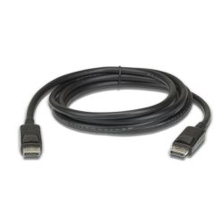 Aten 3M DisplayPort Cable Support 4K UHD up to 3840x2160 @ 60Hz. 28 AWG Copper wire construction for high-definition Media Connections