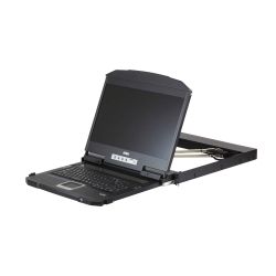 Aten 18.5' 1U Ultra Short Depth Dual Rail WideScreen FHD LCD Console (USB HDMI DVI / VGA)