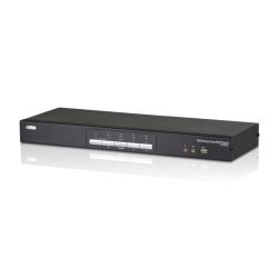 Aten 4-Port USB Dual-View DVI KVMP Switch with Audio and USB 2.0 Hub Cables Included