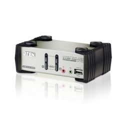 Aten Petite 4-Port USB VGA KVM Switch with Audio 1.8m Cables Built In
