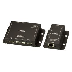 Aten 4-Port USB2.0 CAT 5 Extender (Up to 50m) Includes Power Adapter to Power the Remote unit with local unit powered via USB