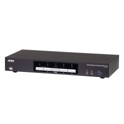 Aten 4-Port USB 3.0 4K Dual DisplayPort KVMP Switch Support up to 4K DCI (4096x2160 @ 60 HZ) Supports MST on DP 1.2 compliant inputs