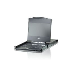 Aten Single Rail 8-Port DVI FHD 17.3 LCD KVM Switch