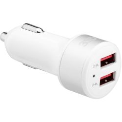 3Sixt Car Charger 4.8A Lightning Cable 1m White