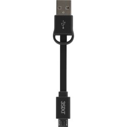 3Sixt Clip Sync and Charge Cable Micro USB Black