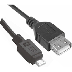 Astrotek USB A Female to Micro USB 5-Pin Male Adapter Host OTG Data Charger Cable Black