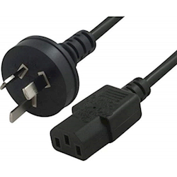 Astrotek AU Power Cable 2m Male Wall 240v PC to Power Socket 3-Pin to ICE 320-C13 Black