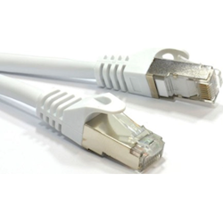 Astrotek Cat6a Shielded Cable 1m Grey/White Colour 10GbE RJ45 Ethernet Network LAN S/FTP LSZH Cord 26AWG PVC Jacket